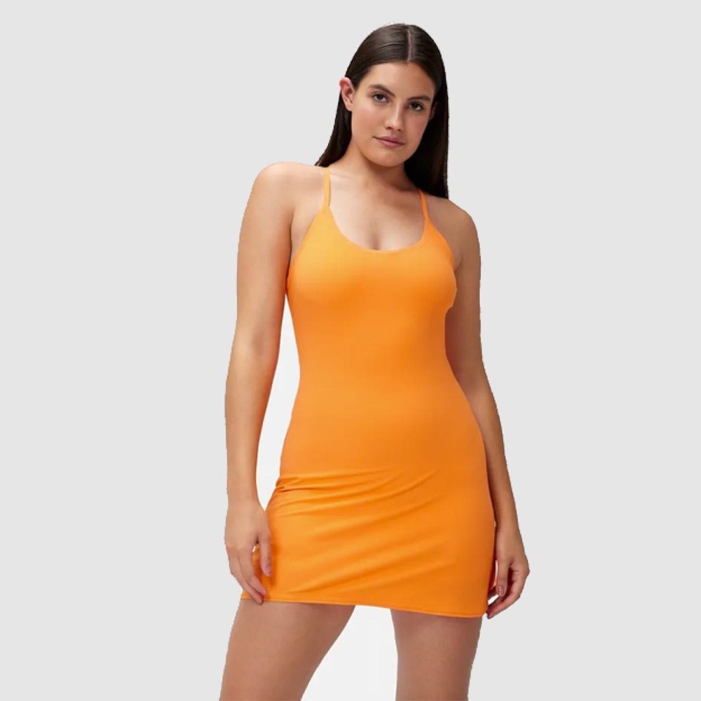 outdoor voices exercise dress orange